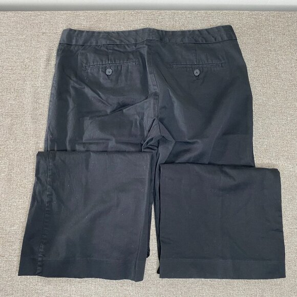 Express Editor Wide Leg Chino Pants Women's 10 Mid Rise Black Casual - Picture 6 of 13